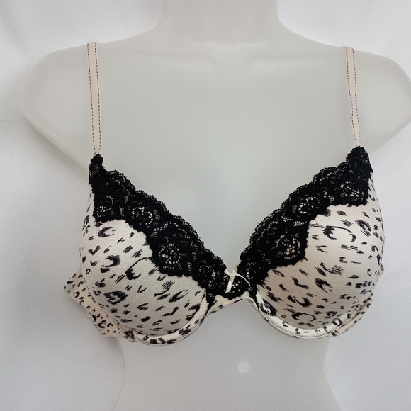 Maidenform Feminine Full Coverage Just B Pink and Black Lace Bras Intimates - Picture 3 of 6